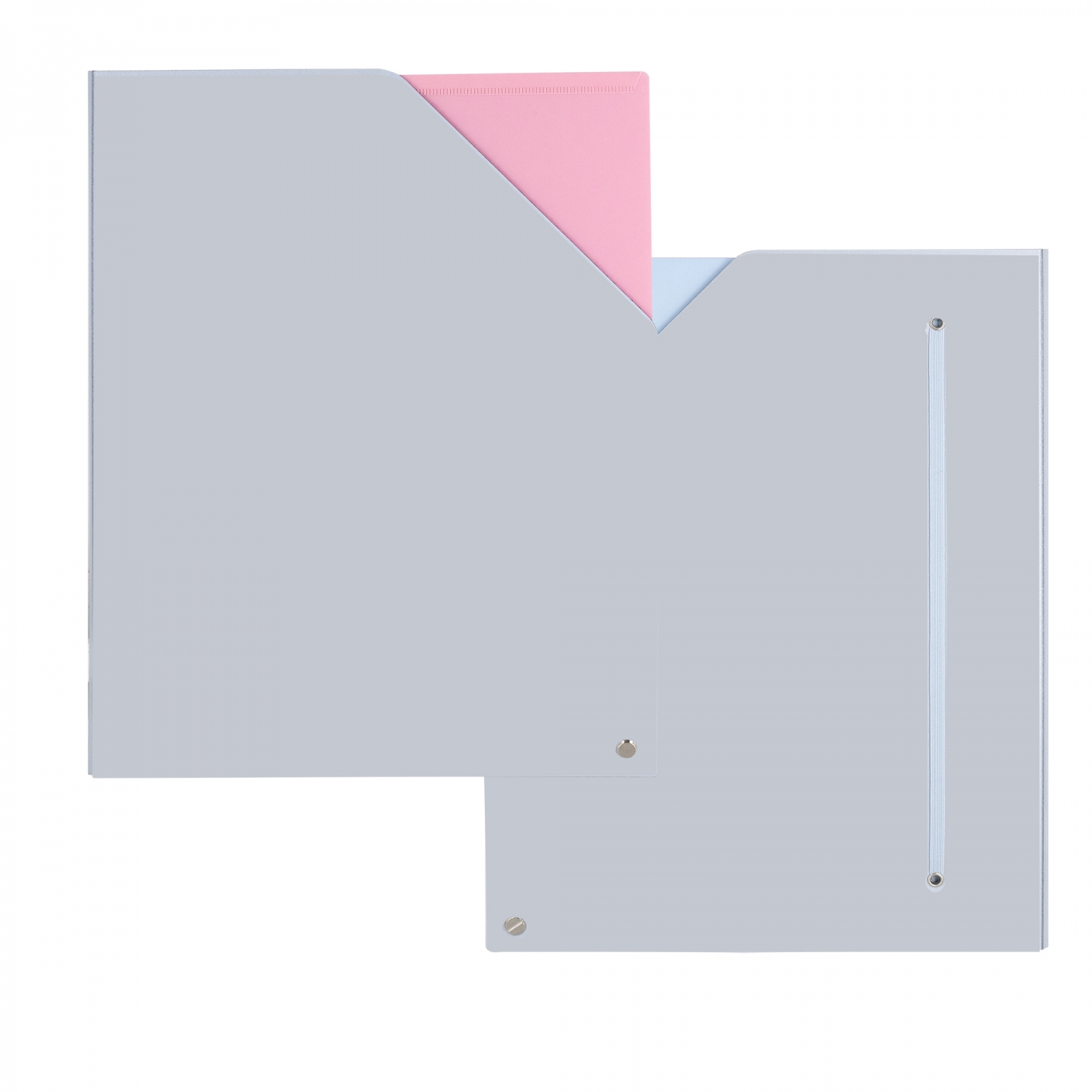 Папка-уголок пластик А5 4отд пл1500мкм Светло-серая ALINGAR AL128131 103₽