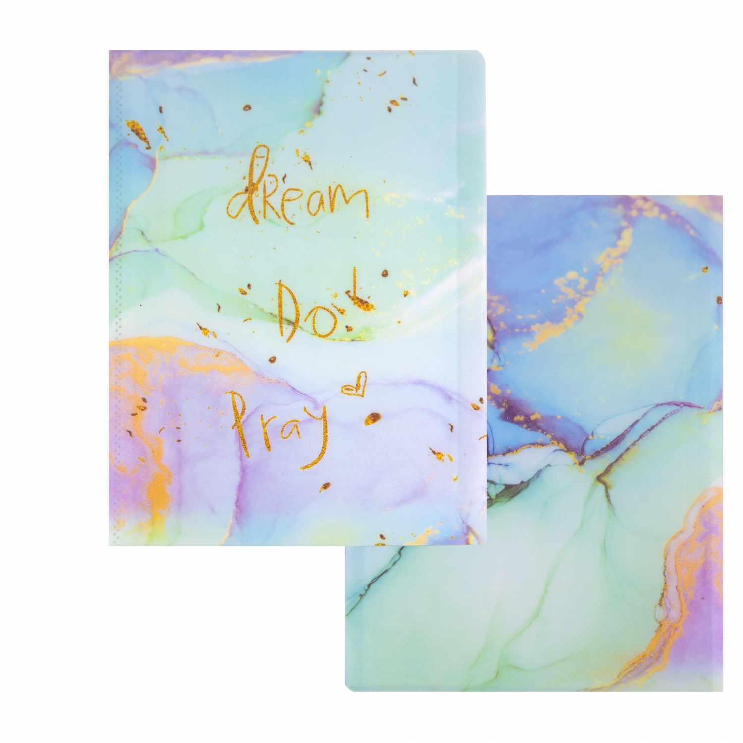 Папка 20 вкладышей пластик А4 пл400мкм Dream зеленый мрамор ALINGAR AL128042 112₽