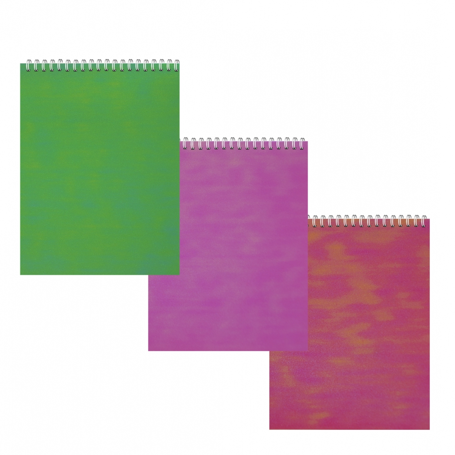 Блокнот А6 48л клетка гребень мягкобл Хамелеон коралловый глиттер ассорти ALINGAR AL13380 51₽