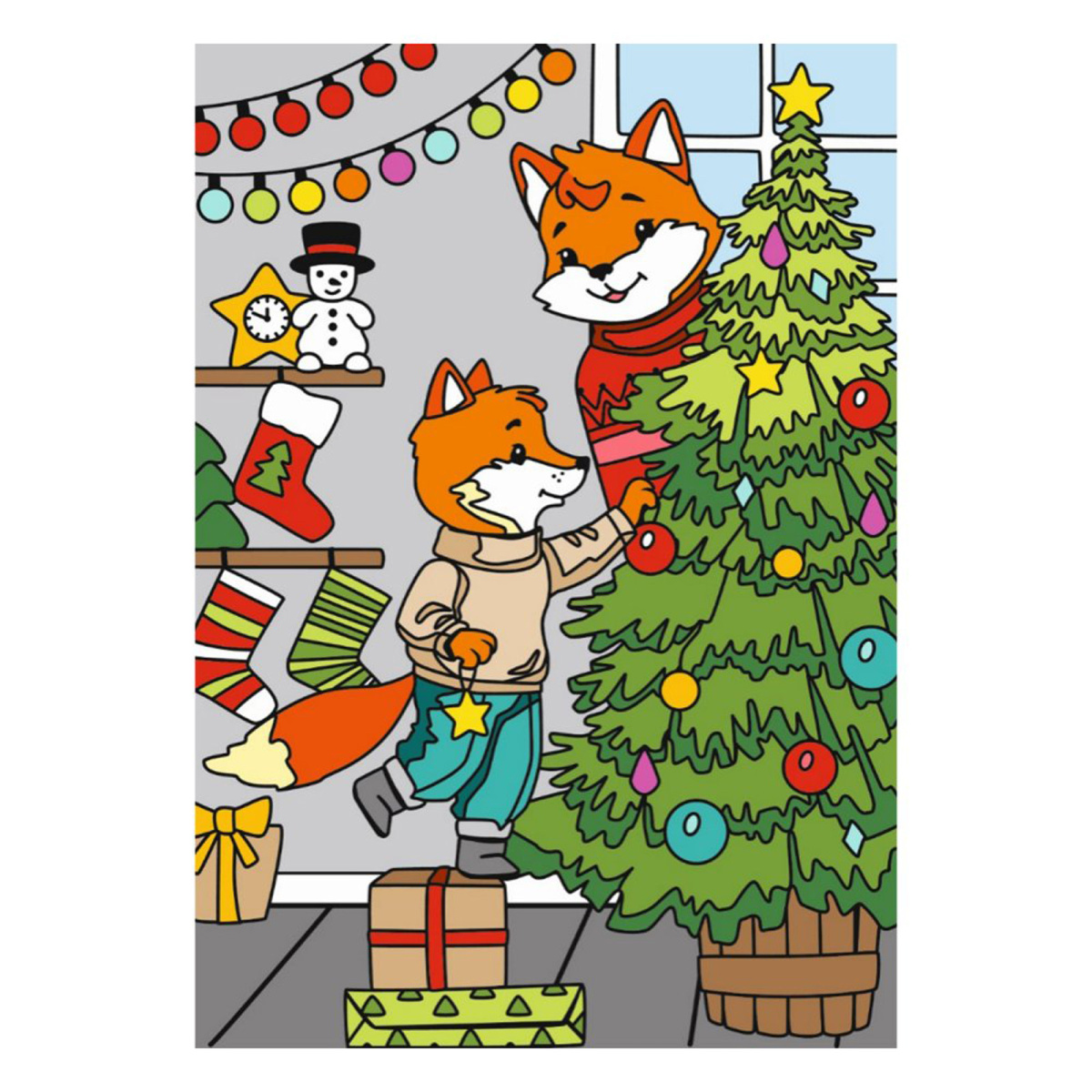 Картина по номерам для малышей Зимняя серия Рыжее счастье 269₽