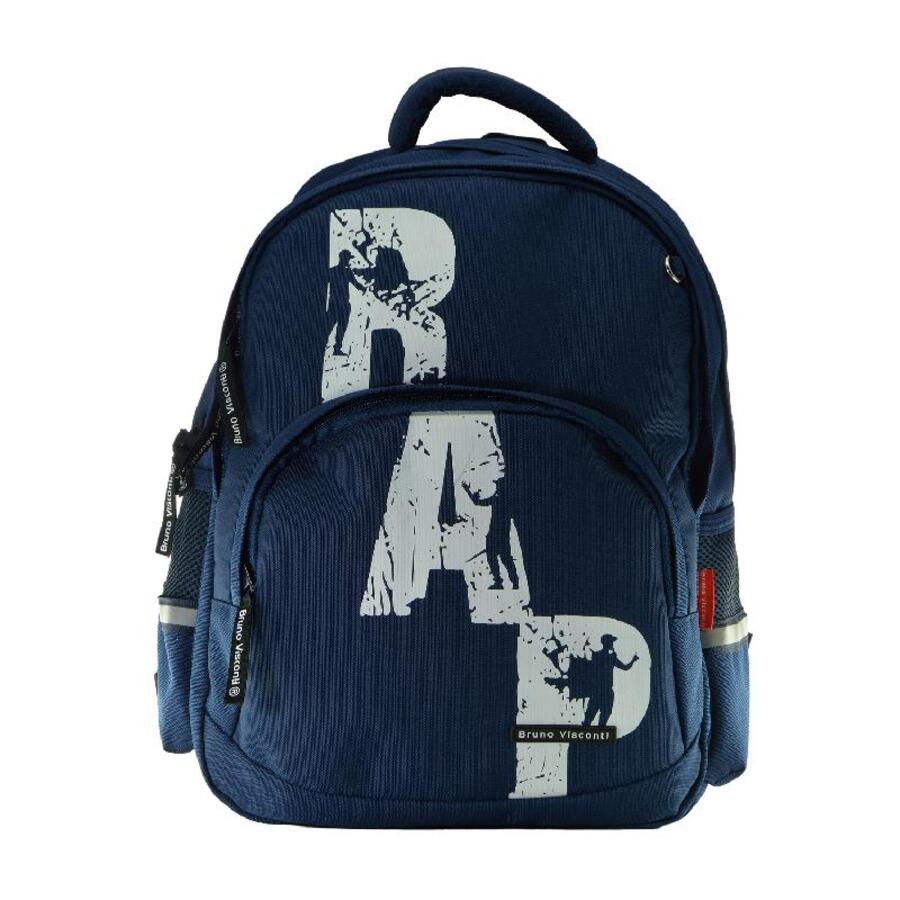 Рюкзак школьный 3отд Rap синий эргономспинка BRUNO VISCONTI 3306₽