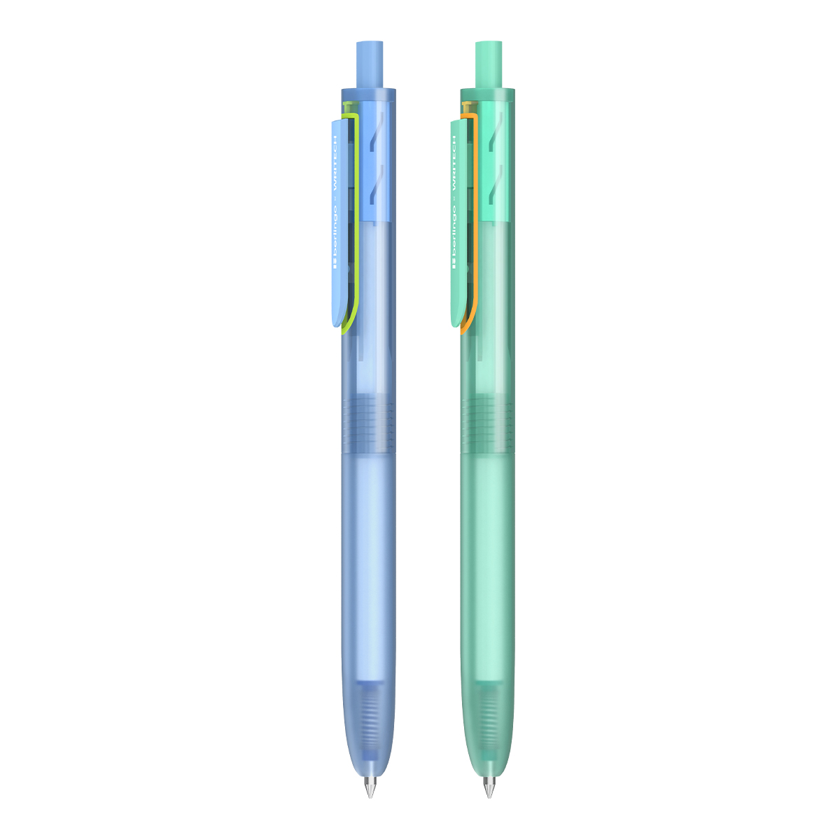 Ручка гелевая автом синяя 05мм Writech x300 silent click стираемая ассорти BERLINGO CGp_55221 115₽