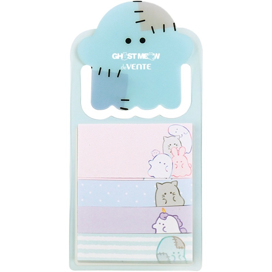 Блок клейкий 12х50мм 25х50мм 20л 4шт Ghost Meow привидение deVENTE 2010518 56₽