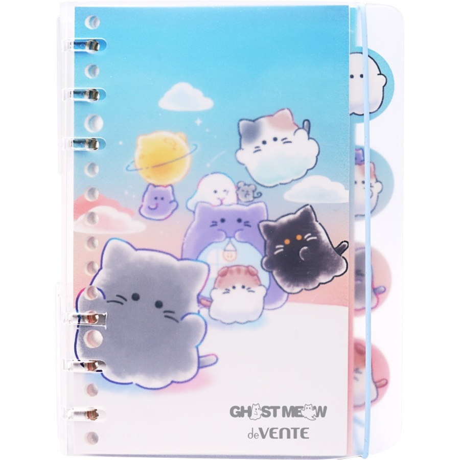 Блокнот В6 40л линия спираль пластобл Ghost Meow разделители резинка deVENTE 2350506 145₽