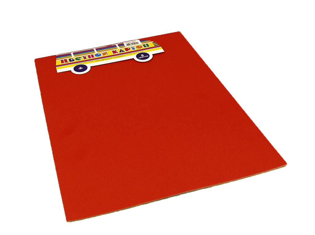 Картон цветной А3 8л 8цв с ярлыком скрепка ПОЛИГРАФ М-320 98₽