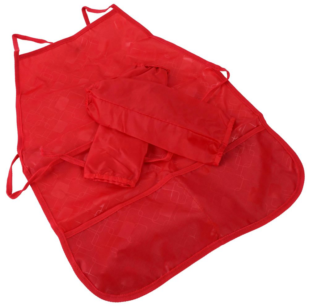 Набор накидка и нарукавники для труда 39х49см 2 кармана Красный ПЧЕЛКА НФ-1 жен 155₽
