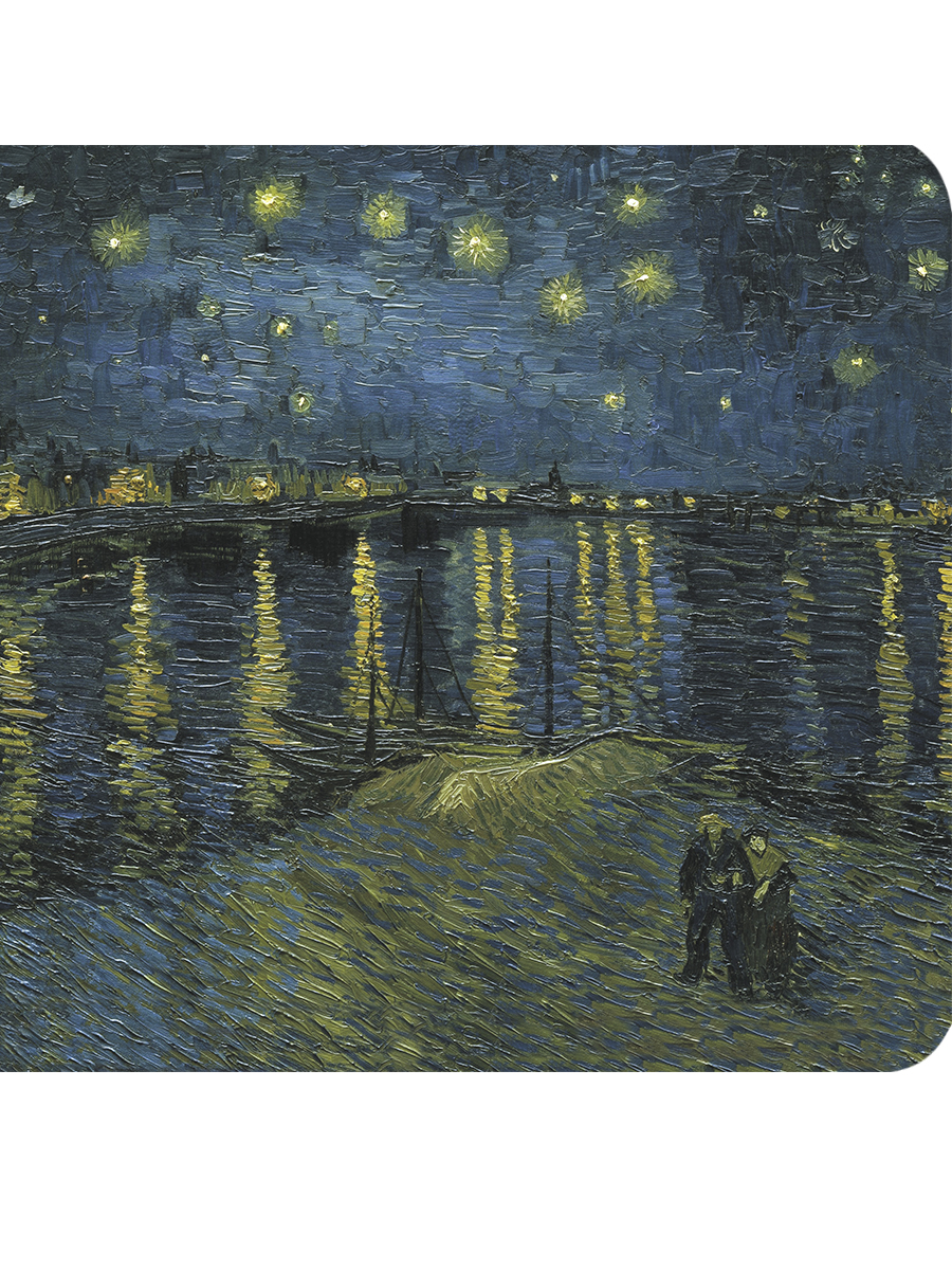 Скетчбук 190х190мм 64л нить твобл MyArt Ван Гог Премиум Звездная ночь над Роной 160гм2 ПРОФ-ПРЕСС СБ64-9586 600₽