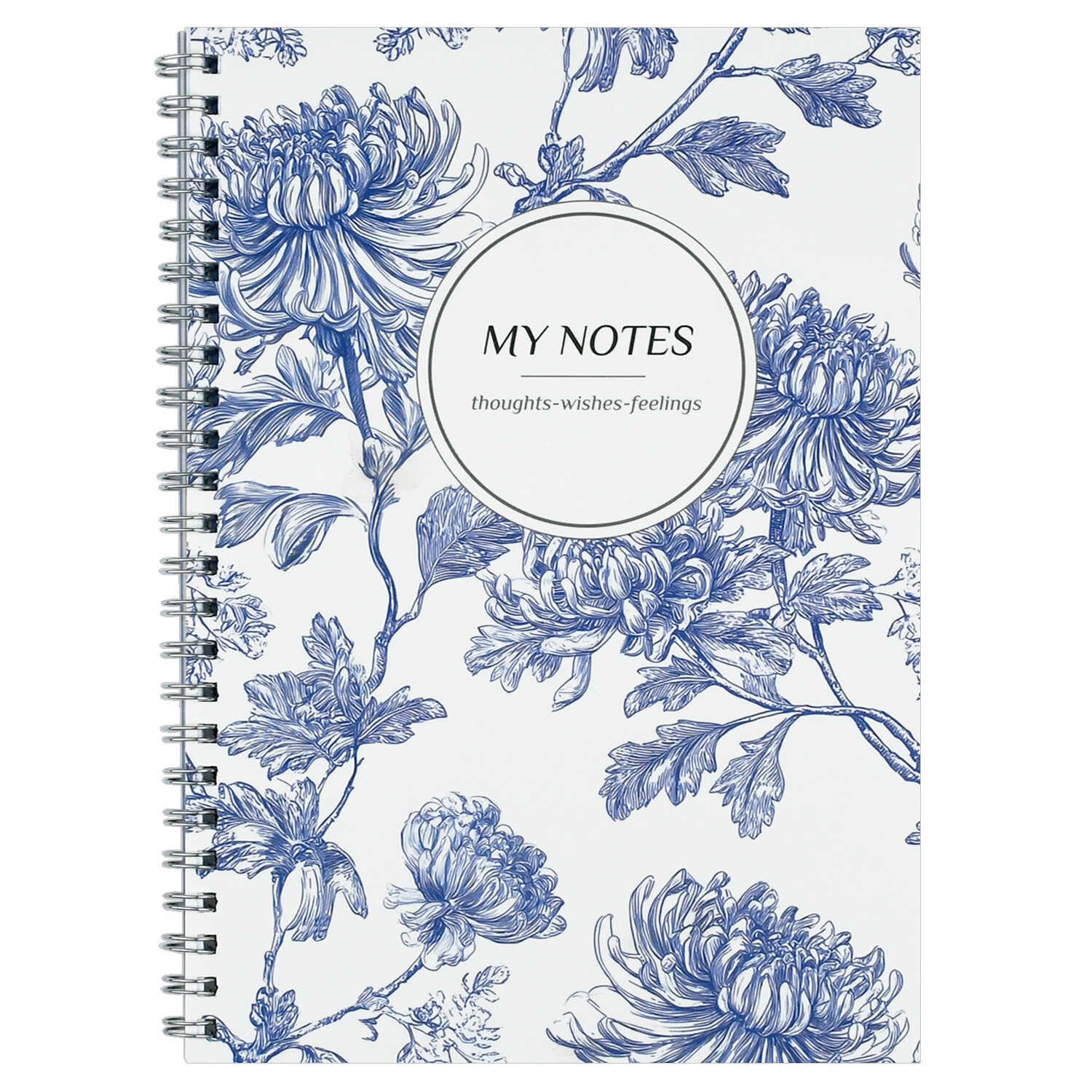 Блокнот А5 48л клетка гребень мягкобл Синие хризантемы матлам ФЕНИКС 72706 115₽