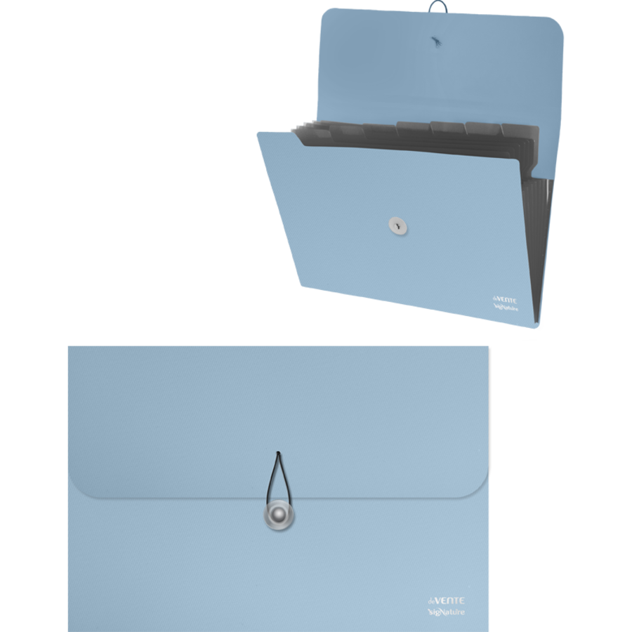 Папка на резинке пластик А4 8отд пл600мкм sigNATURE сумеречно синяя deVENTE 3078525 217₽