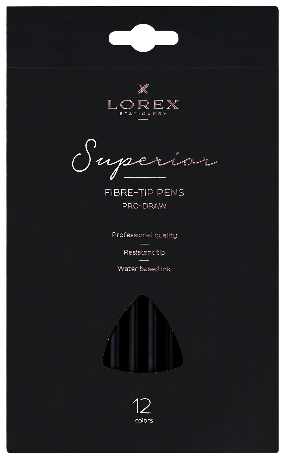 Фломастеры 12цв 3-гран пулевид невентколп картуп Pro-draw Superior LOREX LXFPPD12-SP 278₽