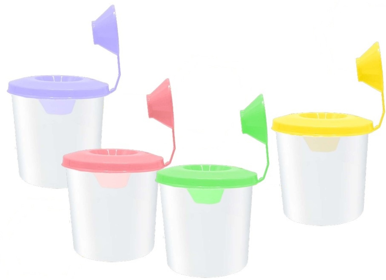 Стакан-непроливайка одно отделение с пробкой Нежный микс ассорти ПЧЕЛКА СН-12 22₽