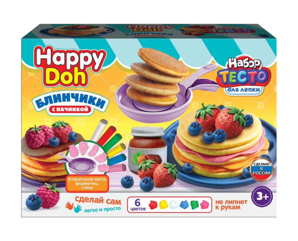 Набор для лепки с формочками Блинчики с начинками 24см Happy Doh PDSET-124770 587₽