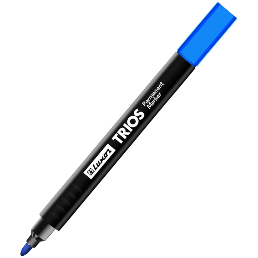 Маркер перманентный синий Trios пулевиднаконечник 1-3мм LUXOR 33202 92₽