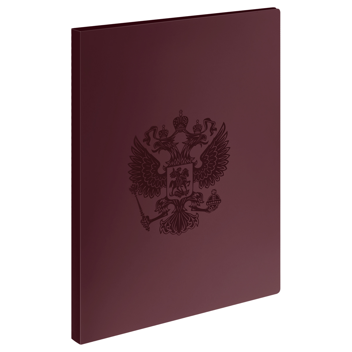 Папка с зажимом пластик А4 торец 17мм пл700мкм Герб гранат СТАММ ММ-321721 160₽