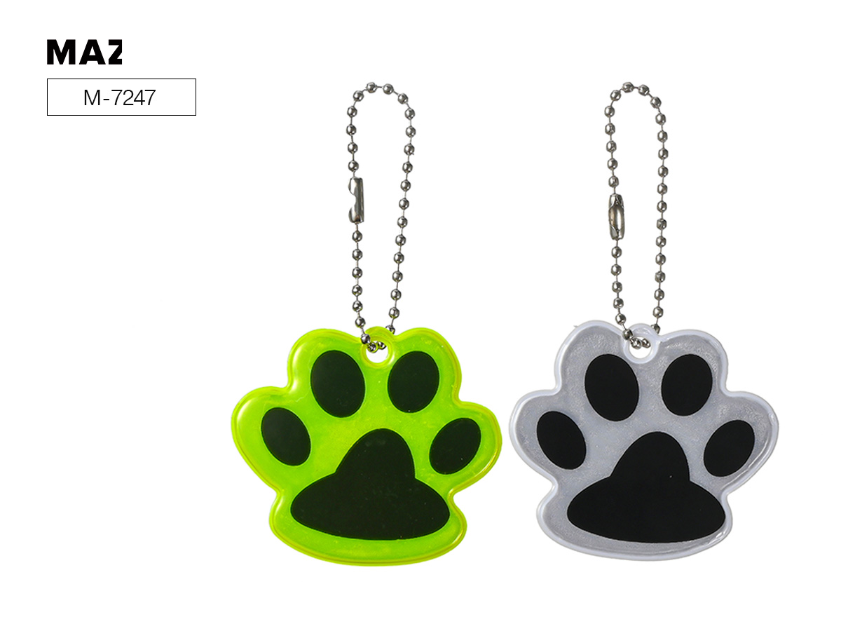 Брелок светоотражающий ПВХ ассорти фигурный Лапка ассорти 2 дизайна MAZARI M-7247 40₽
