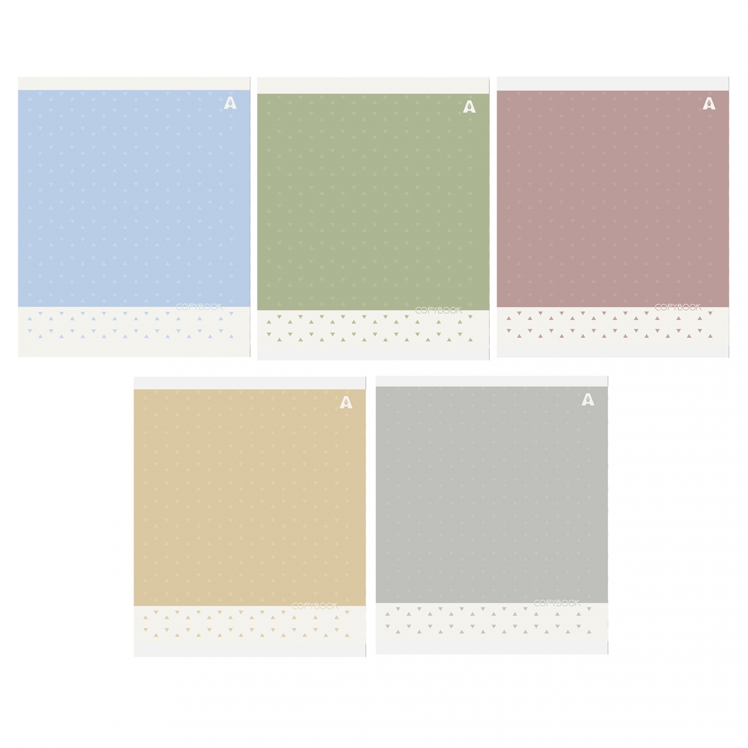 Тетрадь А5 48л линия скрепка меловкартон Pattern ассорти 5 дизайнов ALINGAR AL9952 54₽