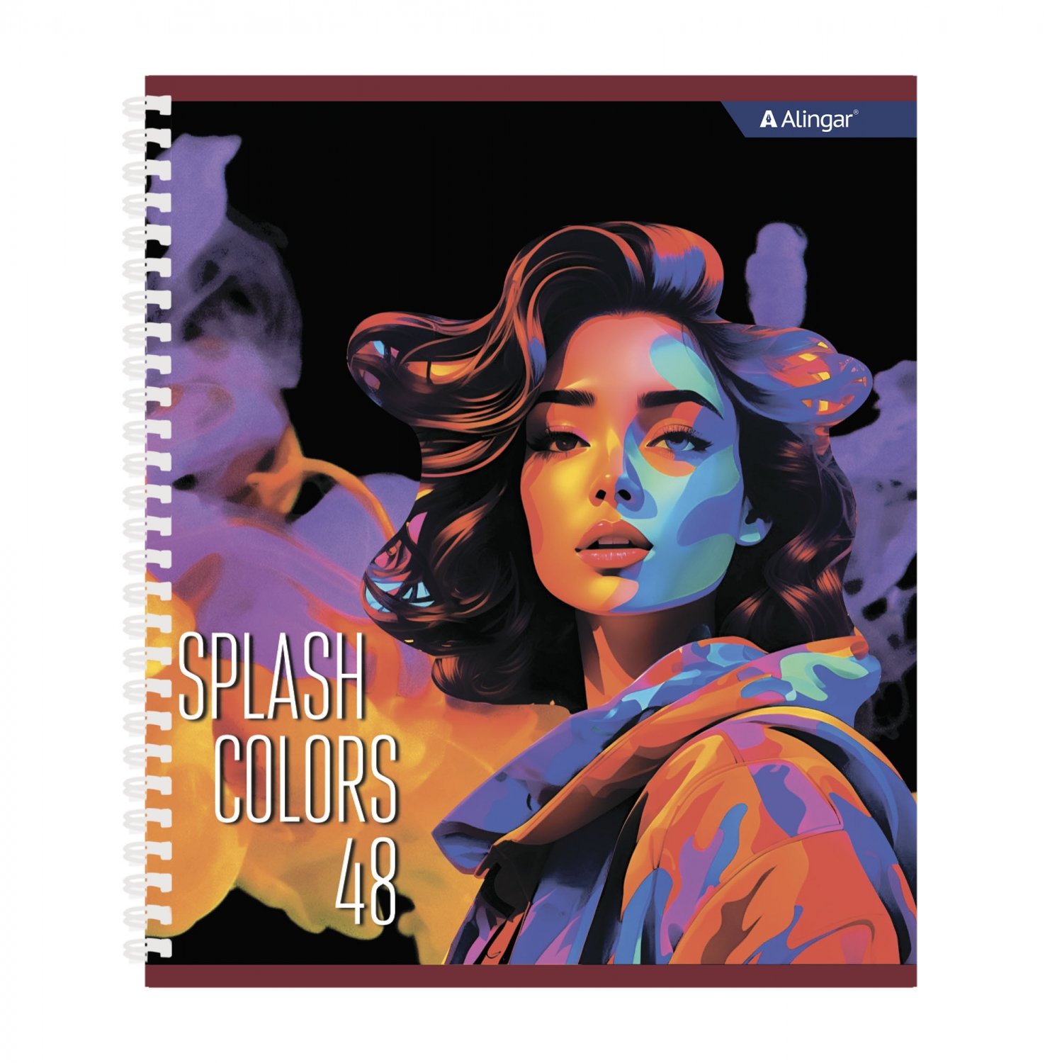 Тетрадь А5 48л клетка гребень меловкартон Lady ALINGAR AL12059 74₽