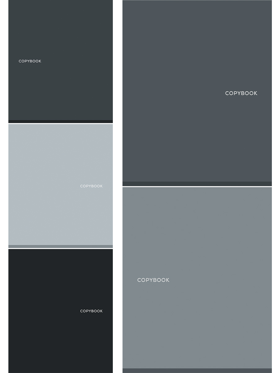 Тетрадь А5 48л клетка скрепка меловкартон Оттенки серого-2 soft touch ассорти PROF-PRESS Т48-0130 80₽