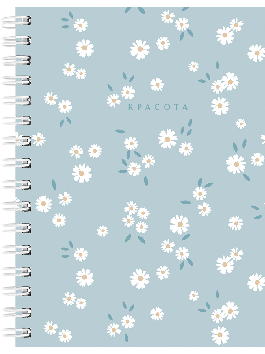 Книжка записная А6 80л клетка гребень твобл Цветочные мотивы-1 глянцлам PROF-PRESS 80-9510 119₽