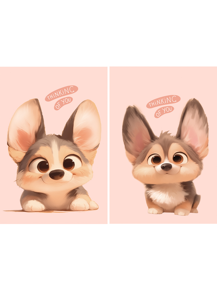 Блокнот А7 48л клетка склейка мягкобл Маленький корги-2 ассорти PROF-PRESS Б48-3010 18₽