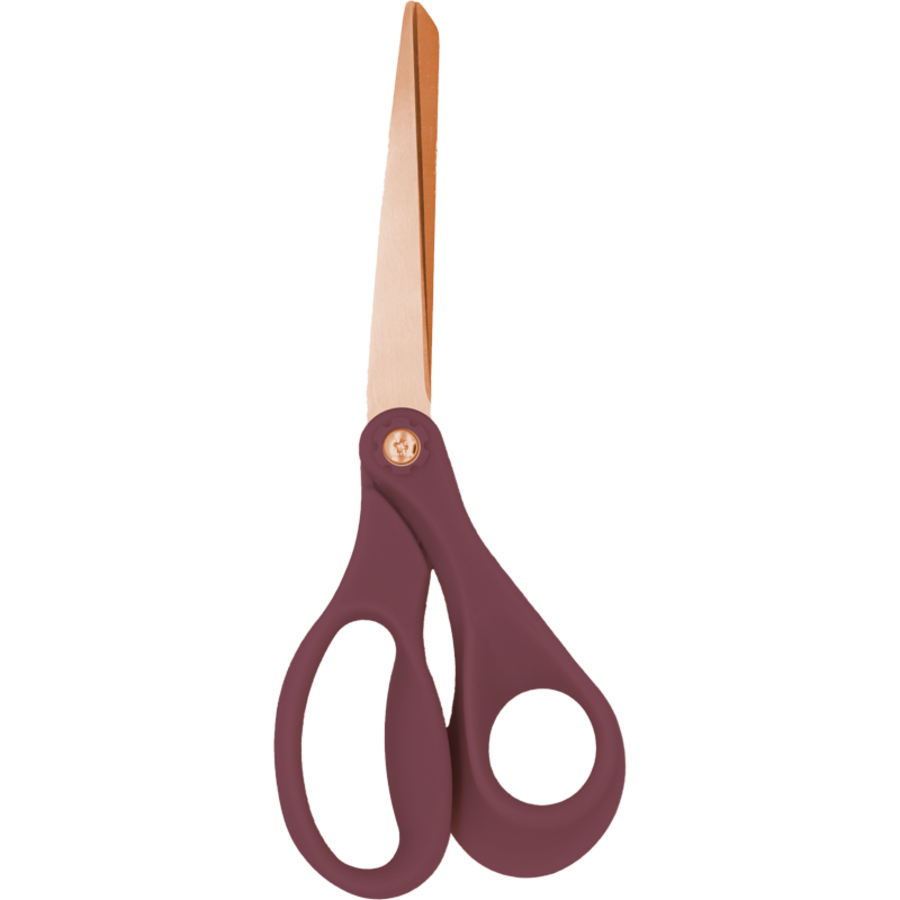 Ножницы офисные 175мм Esthetics бургунди пластручки европодвес deVENTE 4091503 121₽