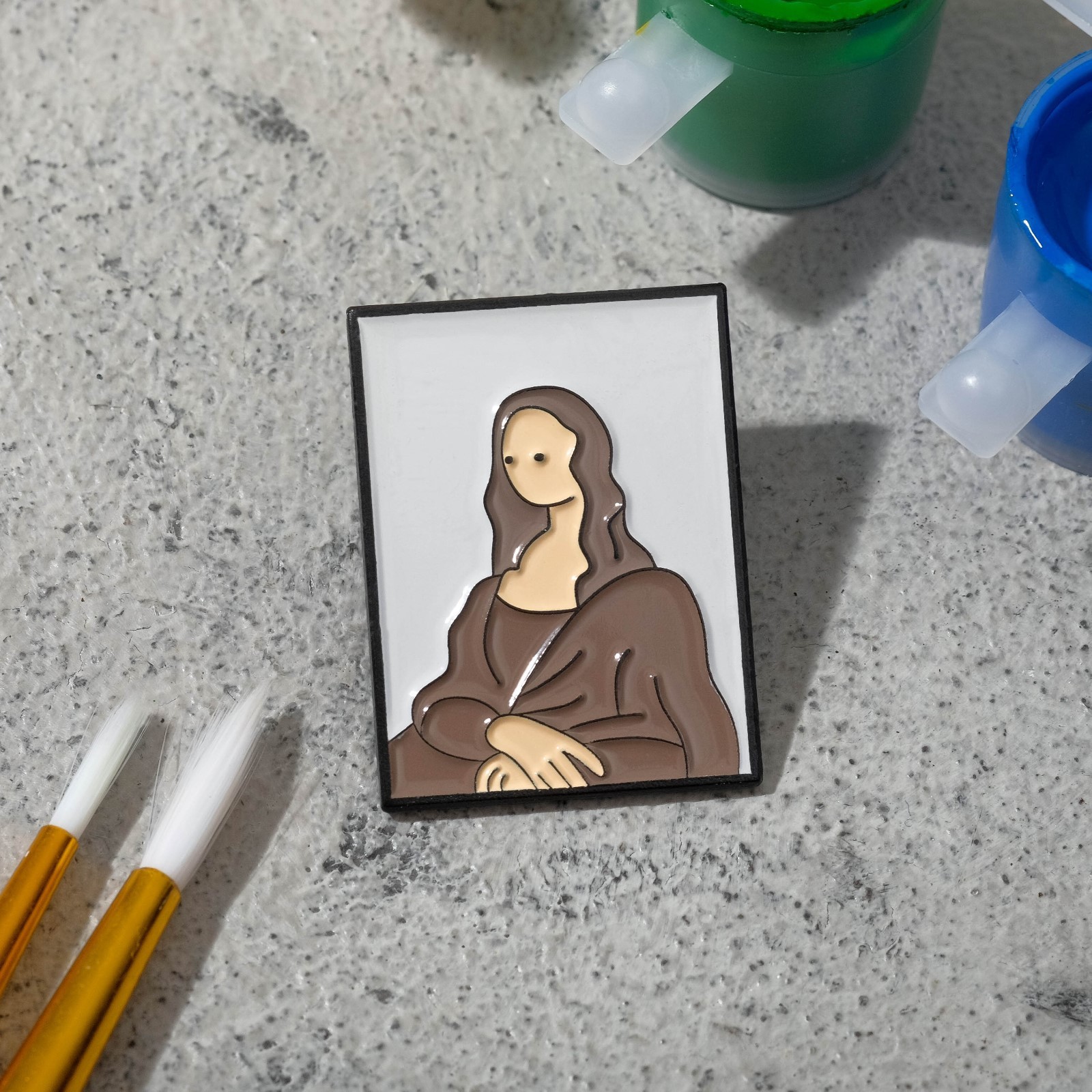 

Значок металлический Искусство Мона Лиза