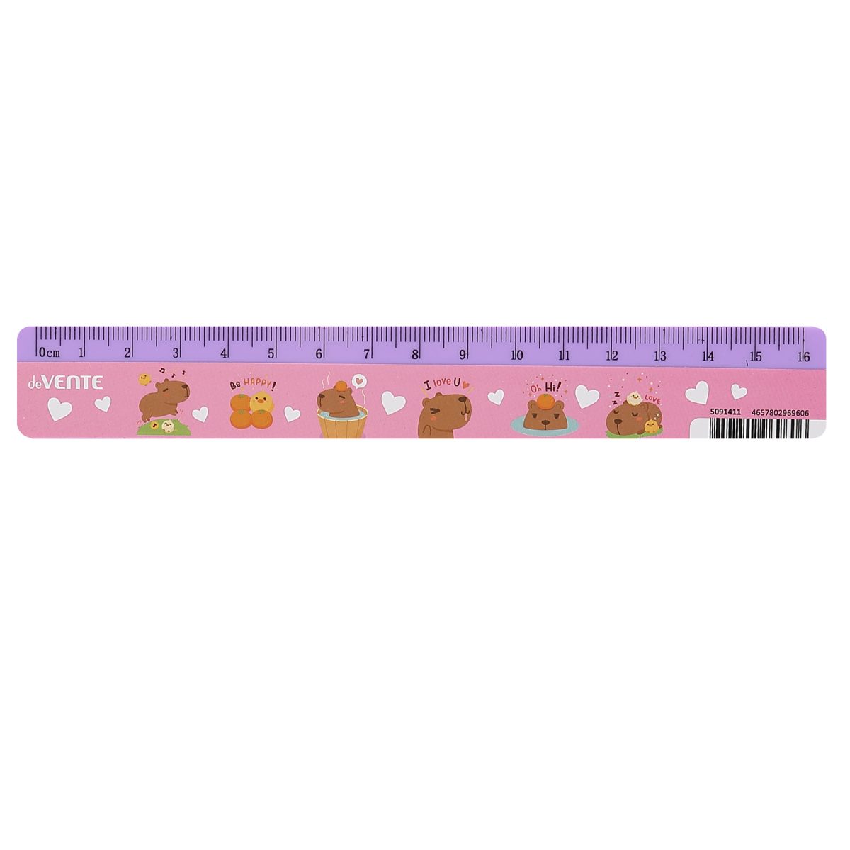 

Линейка пластик 16см Capybara deVENTE 5091411