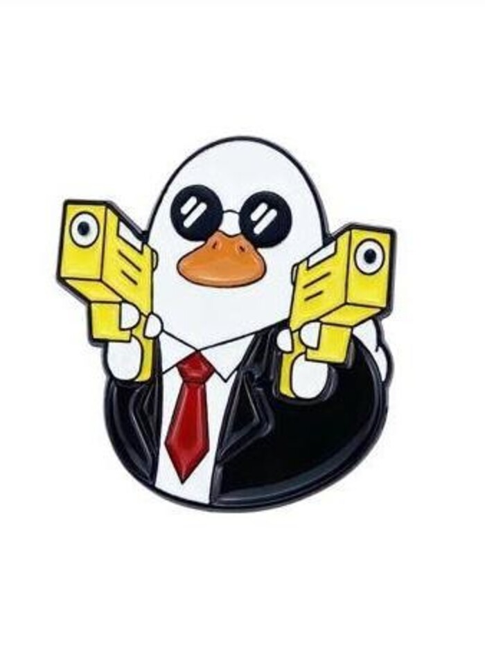 

Значок металлический Duck 007