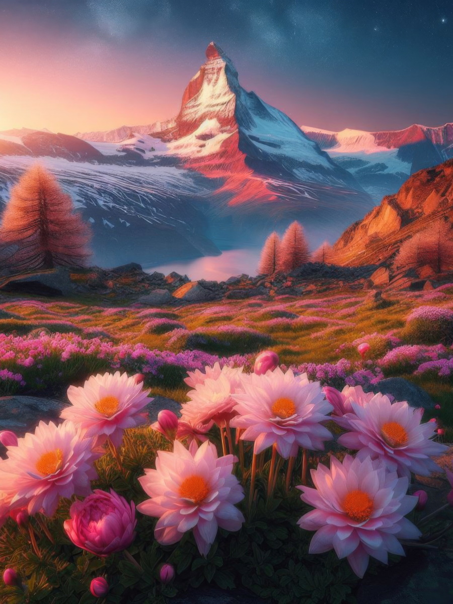 Мозаика алмазная 30х40см Горные цветы 841₽