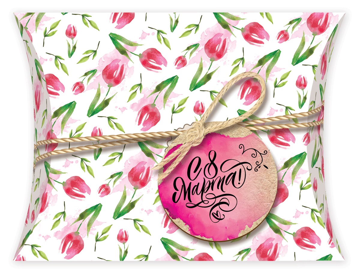 8100788 Коробка подарочная 10х14см С 8 Марта жен УФ-лак 31₽