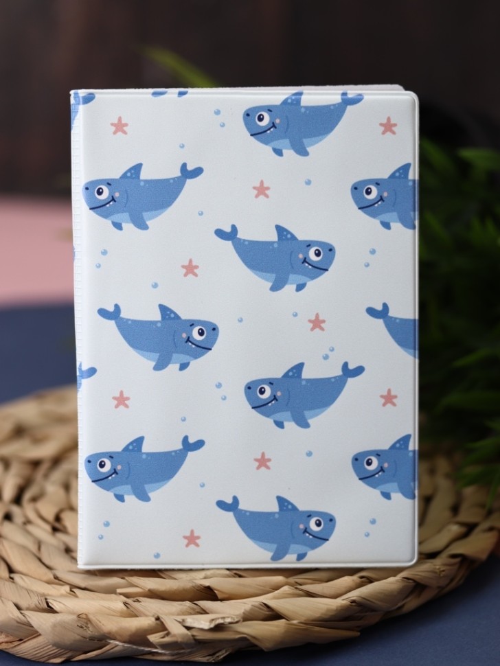 

Обложка для паспорта А6 ПВХ Funny Shark ILIKEGIFT 15376